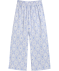 Spodnie o szerokim kroju niebieski z nadrukiem