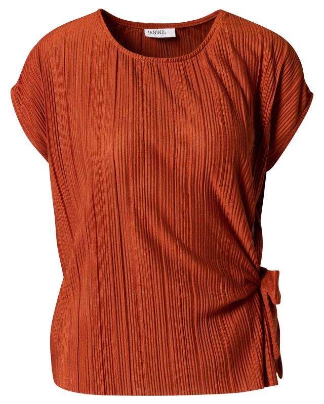T-shirt à nœud femme, marron rouille (KiK T-Shirt mit Schleife (rostbraun)) — KiK, produit allemand authentique au Maroc