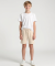 Shorts in bermuda lengte antraciet/beige