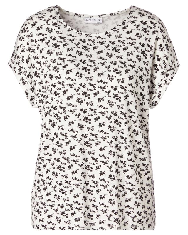 Floral T-shirt for women, white (KiK Geblümtes T-Shirt (weiß)) — KiK, authentic German product in Morocco
