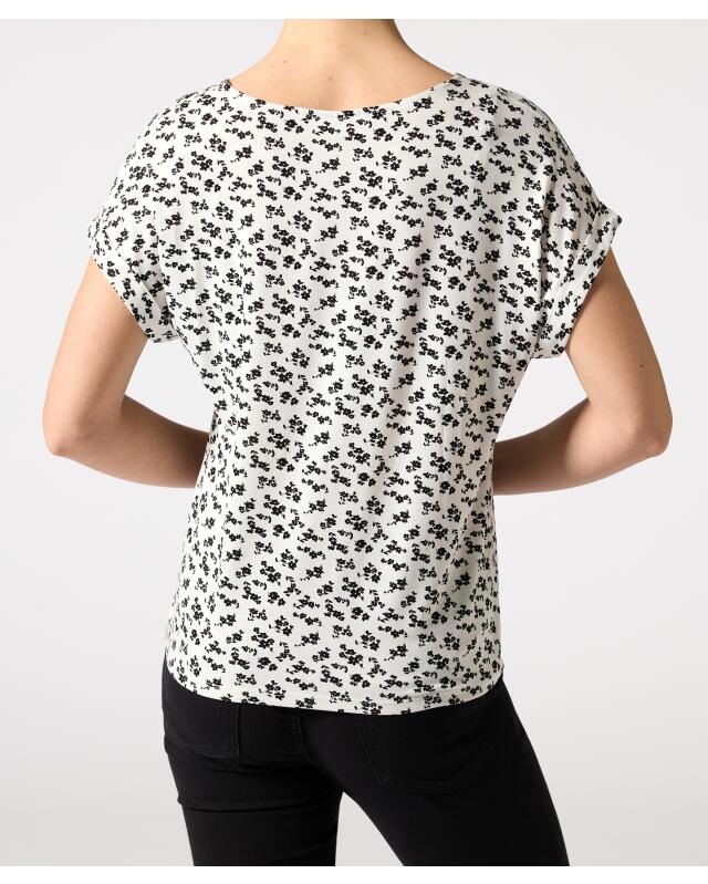 Floral T-shirt for women, white (KiK Geblümtes T-Shirt (weiß)) — KiK, authentic German product in Morocco