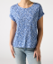 Geblümtes T-Shirt blau