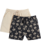 Sweatshorts Palmen grau/beige