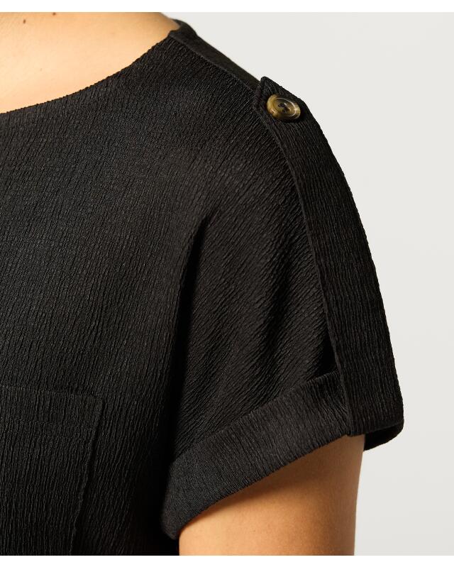 تيشيرت بنسيج محبب للنساء، أسود (KiK Strukturshirt (schwarz)) — KiK, منتج ألماني أصلي في المغرب