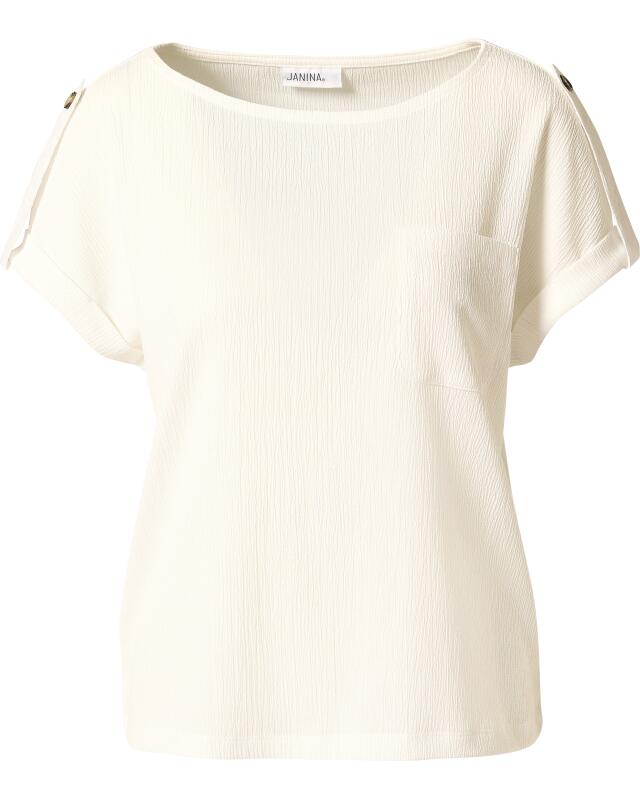 T-shirt texturé femme, blanc (KiK Strukturshirt (weiß)) — KiK, produit allemand authentique au Maroc