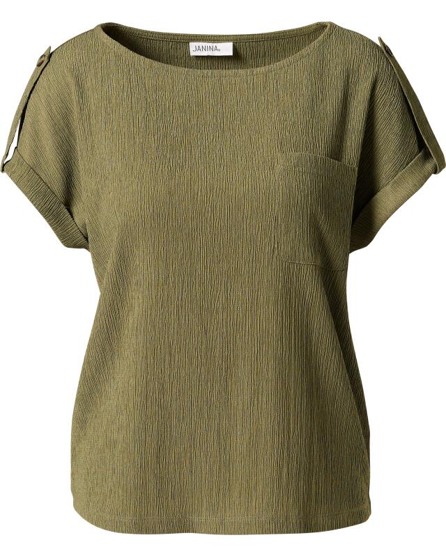 Textured top for women, khaki (KiK Strukturshirt (Khaki)) — KiK, authentic German product in Morocco