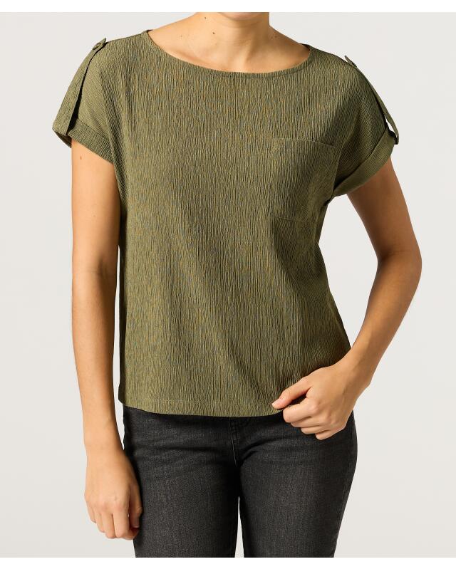 Textured top for women, khaki (KiK Strukturshirt (Khaki)) — KiK, authentic German product in Morocco