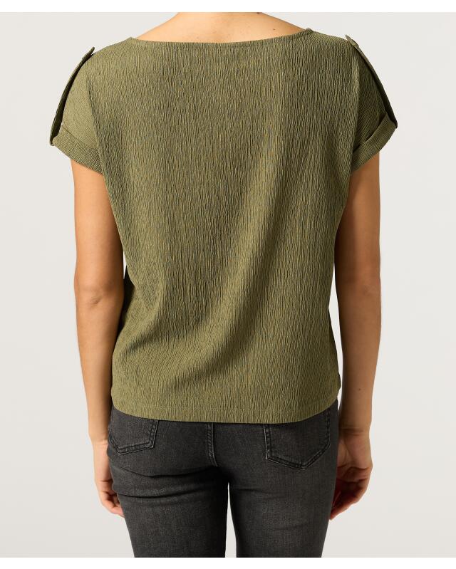 Textured top for women, khaki (KiK Strukturshirt (Khaki)) — KiK, authentic German product in Morocco