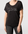 T-Shirt mit Tunnelzug schwarz