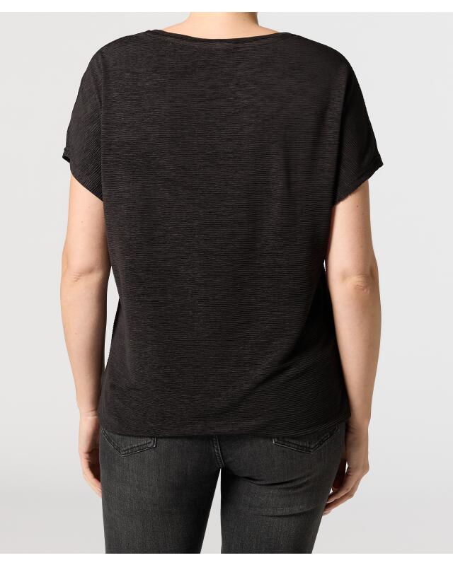 T-shirt with drawstring for women, black (KiK T-Shirt mit Tunnelzug (schwarz)) — KiK, authentic German product in Morocco