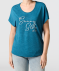 T-Shirt mit Tunnelzug petrol