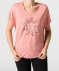 T-Shirt mit Tunnelzug hellrosa