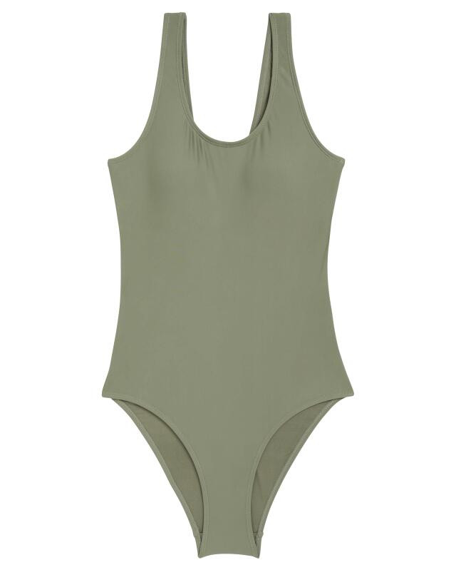 Maillot de bain simple femme, kaki (KiK Schlichter Badeanzug (Khaki)) — KiK, produit allemand authentique au Maroc