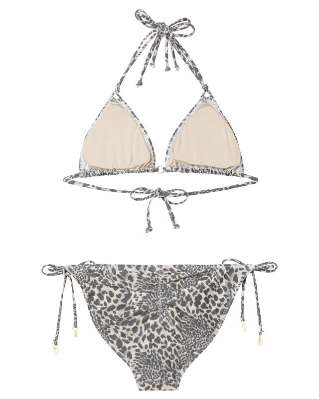 Bikini with shells for women, leopard print (KiK Bikini mit Muscheln (Leopardendruck)) — KiK, authentic German product in Morocco
