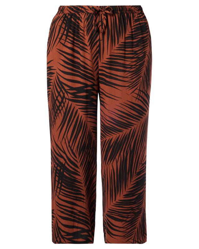 Oversized trousers for women, light brown printed (KiK Hose Oversize (hellbraun bedruckt)) — KiK, authentic German product in Morocco