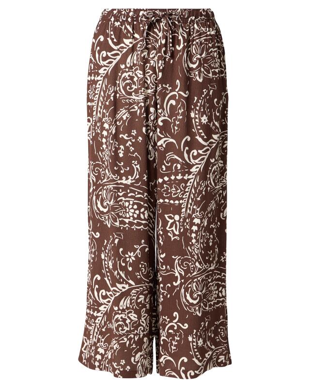 Pantalon en viscose femme, marron imprimé (KiK Braune Viskosehose (braun bedruckt)) — KiK, produit allemand authentique au Maroc