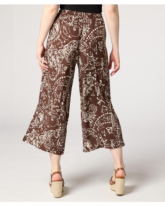 Pantalon en viscose femme, marron imprimé (KiK Braune Viskosehose (braun bedruckt)) — KiK, produit allemand authentique au Maroc