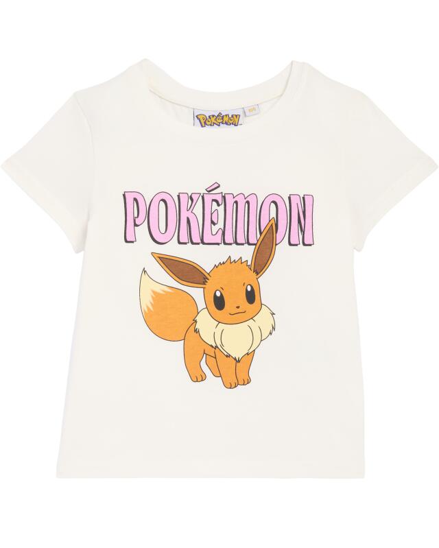 Cotton T-shirt for girls, off-white (KiK T-Shirt aus Baumwolle (offwhite)) — KiK, authentic German product in Morocco
