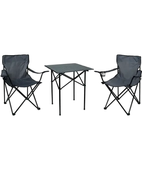 Kampeerset met klaptafel en 2 stoelen