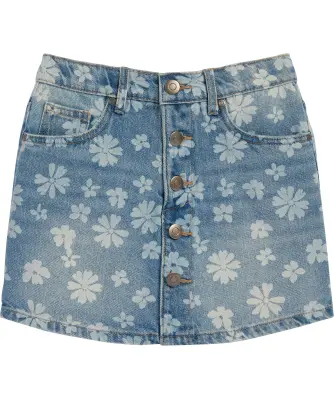 Spijkerrok met bloemen