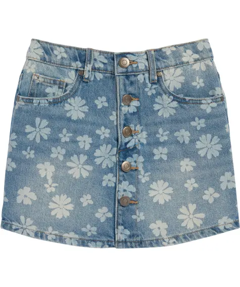 Spijkerrok met bloemen