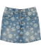 Spijkerrok met bloemen denimblauw