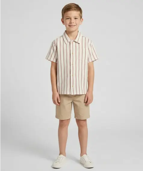 Gestreiftes Baumwollhemd