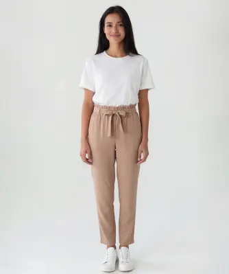 Viskose-Hose mit Bindegürtel