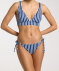 Gestreifter Bikini blau/weiß