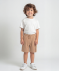 Sweatshorts mit Cargotasche hellbraun