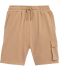 Sweatshorts mit Cargotasche hellbraun