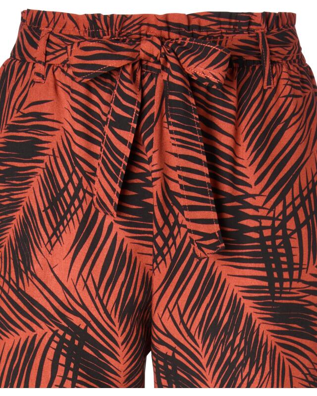 Pantalon en viscose à ceinture à nouer femme, noir/marron (KiK Viskose-Hose mit Bindegürtel (schwarz/braun)) — KiK, produit allemand authentique au Maroc