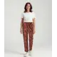 Pantalones de viscosa con cinturón para atar