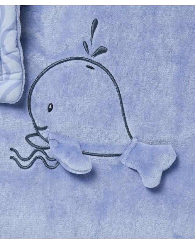 بطانية أطفال مطرزة للرضيع، أزرق فاتح (KiK Babydecke mit Stickerei (hellblau)) — KiK, منتج ألماني أصلي في المغرب