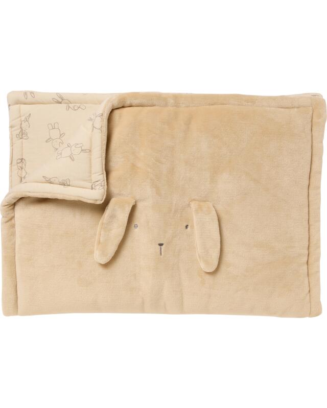 Embroidered baby blanket for boys, natural (KiK Babydecke mit Stickerei (naturfarben)) — KiK, authentic German product in Morocco