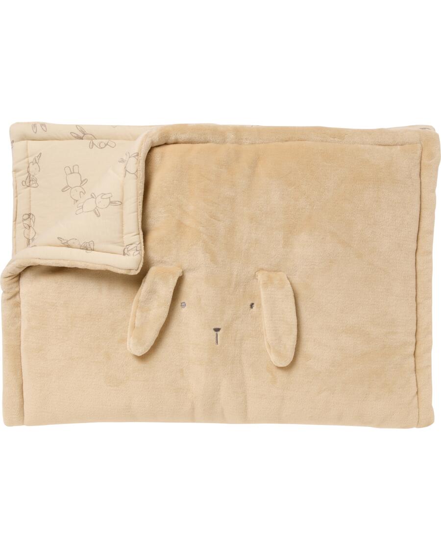 Babydecke mit Stickerei für Jungen, naturfarben