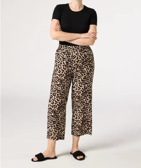 Culotte in 7/8-Länge mit AOP