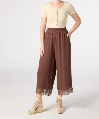 Culotte mit weitem Bein