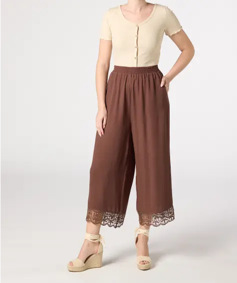 Culotte mit weitem Bein
