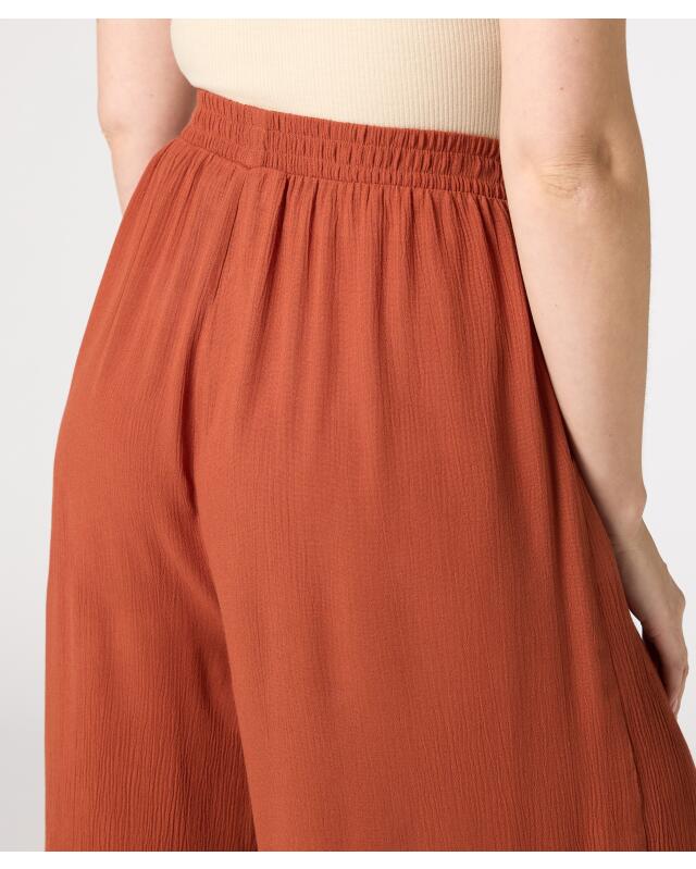 Wide-leg culottes for women, rust brown (KiK Culotte mit weitem Bein (rostbraun)) — KiK, authentic German product in Morocco