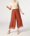 Culotte mit weitem Bein rostbraun