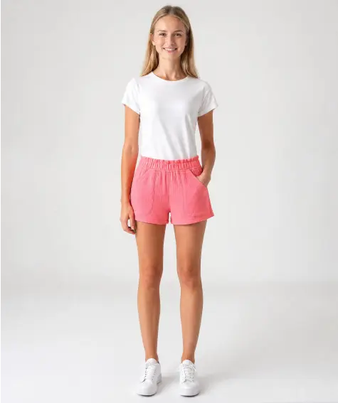 Musselin-Shorts aus Baumwolle