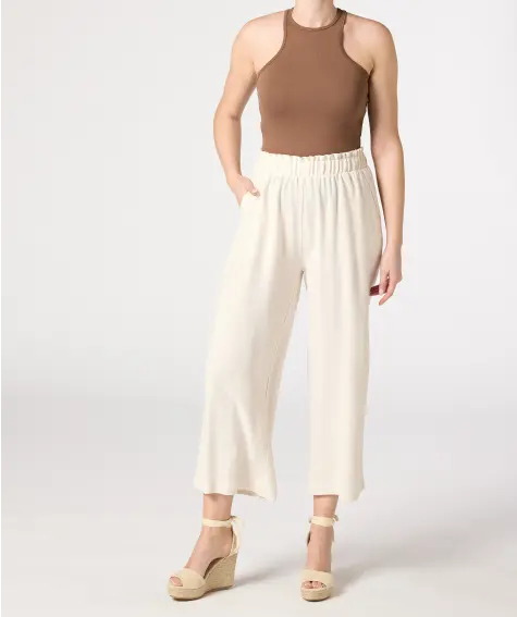 Culotte mit Leinenanteil