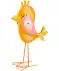 Garten Deko-Vogel orange