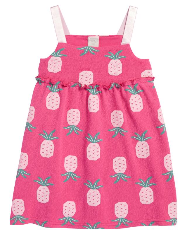 Summer dress with pineapple print for girls, hot pink (KiK Sommerkleid mit Ananasmuster (pink)) — KiK, authentic German product in Morocco