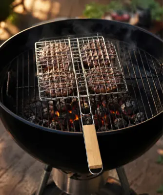 Grillrooster voor hamburger