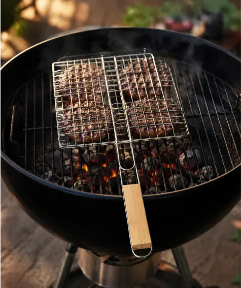 Grillrooster voor hamburger
