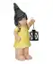 Gartenfigur Kind mit Laterne gelb