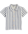 Gestreiftes Kurzarmhemd creme