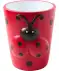 Blumentopf Marienkäfer rot